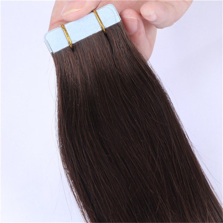 Wholesale double drawn human hair tape in hair extensions QM148
